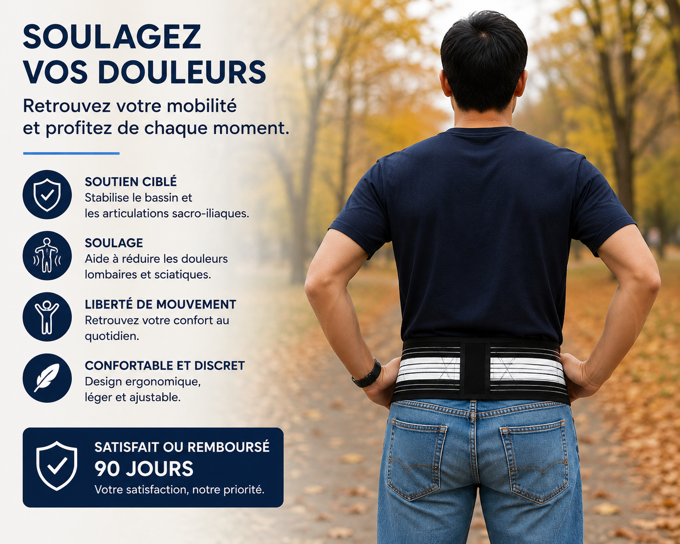 SacroBelt™ – Ceinture de soutien sacro-iliaque