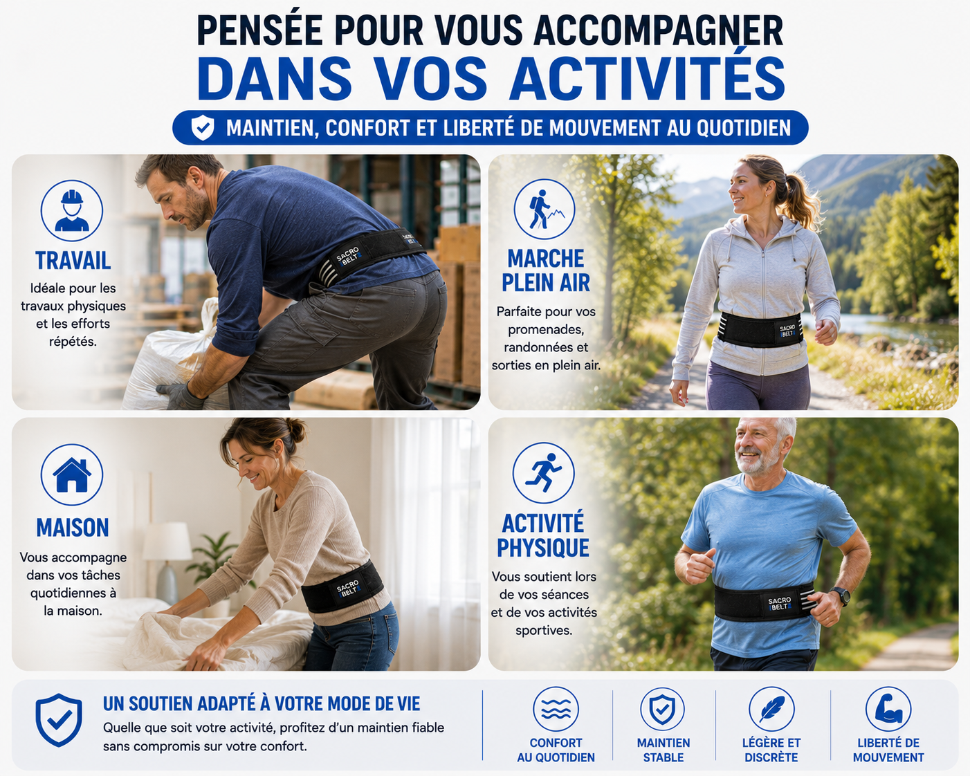 SacroBelt™ – Ceinture de soutien sacro-iliaque